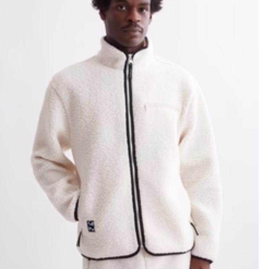 Nwt: Saturdays Nyc White Fleece Jacket